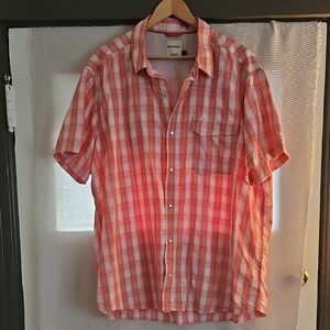 Simms Red and White Plaid Casual Shirt